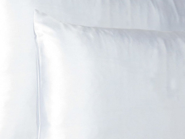 White Dreamy Set Of 2 Silky Satin Queen Pillowcases