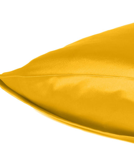 Goldenrod Dreamy Set Of 2 Silky Satin Queen Pillowcases