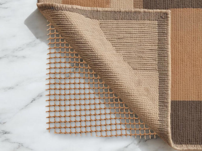 2' x 3' Brown Non Slip Indoor Outdoor Rug Pad