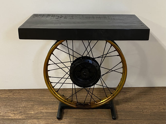 22" Black Solid Wood End Table