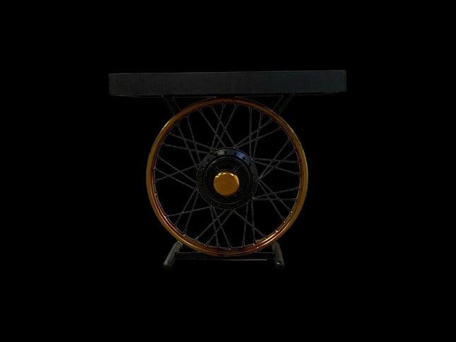 22" Black Solid Wood End Table