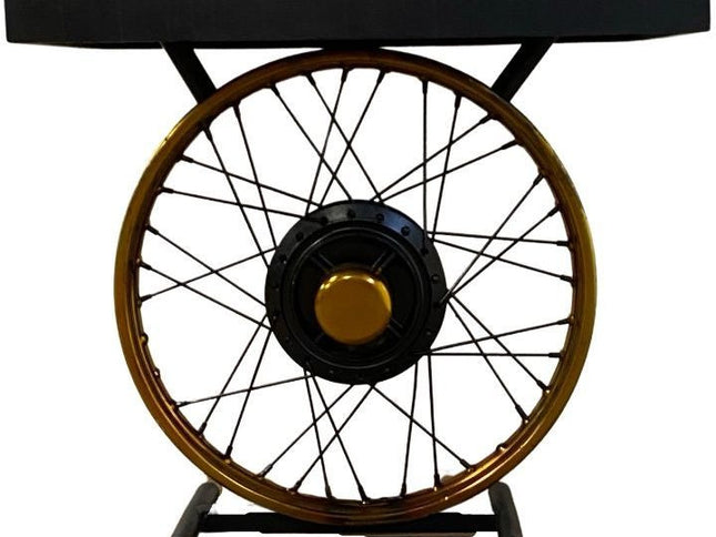 22" Black Solid Wood End Table