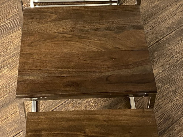 Set Of 4 Modern Rustic Nesting Accent Tables