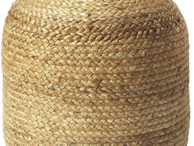 16" Jute Round Pouf Ottoman