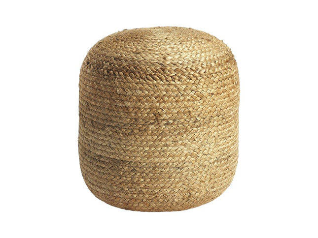 16" Jute Round Pouf Ottoman