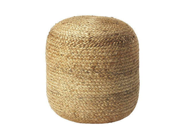 16" Jute Round Pouf Ottoman