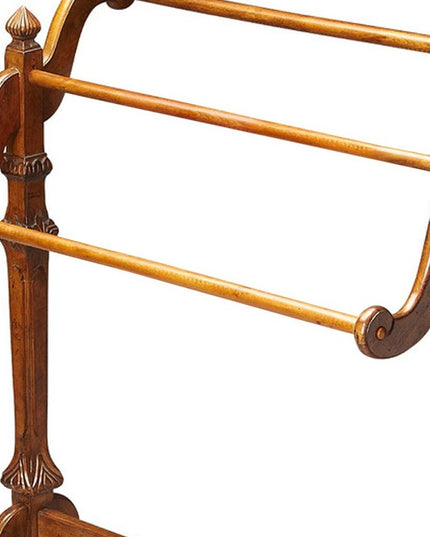 37" Brown Solid and Manufactured Wood Panel Screen Room Divider