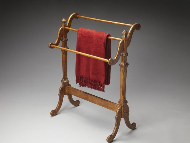 Vintage Oak Blanket Stand