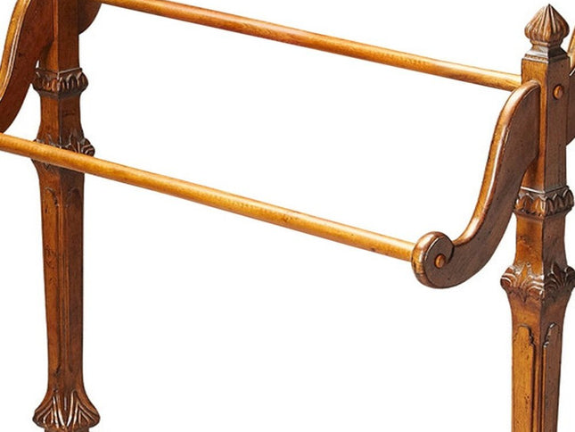 Vintage Oak Blanket Stand