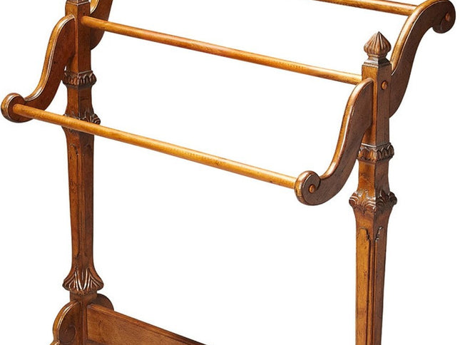 Vintage Oak Blanket Stand