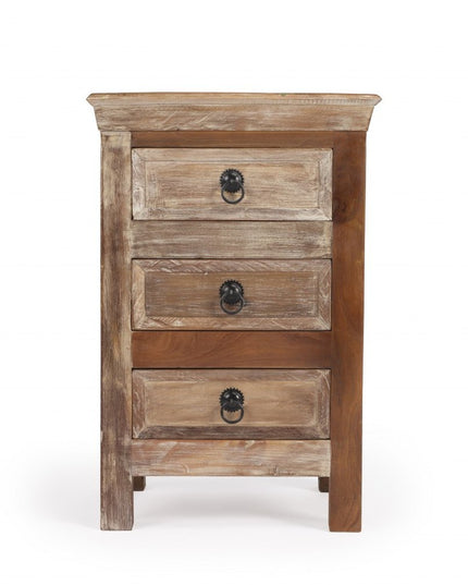 16" Modern Rustic Three Drawer Accent Chest