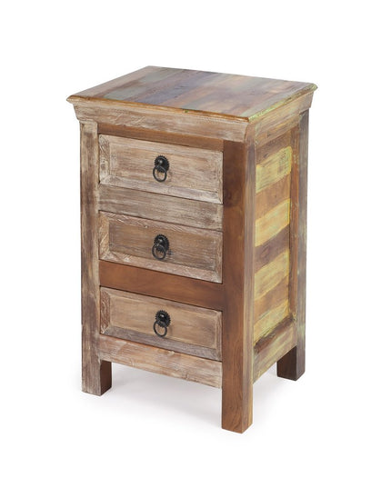 16" Modern Rustic Three Drawer Accent Chest