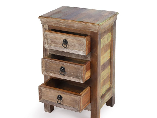 16" Modern Rustic Three Drawer Accent Chest