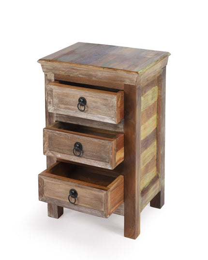 16" Modern Rustic Three Drawer Accent Chest