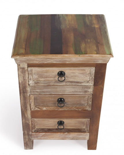 16" Modern Rustic Three Drawer Accent Chest