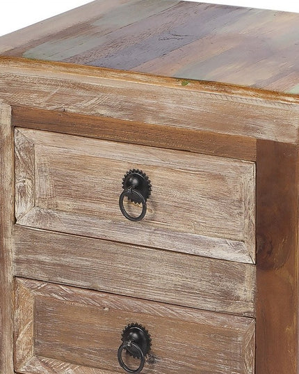 16" Modern Rustic Three Drawer Accent Chest