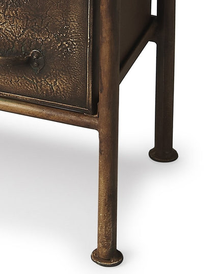 23" Bronze Metal Six Drawer Chest