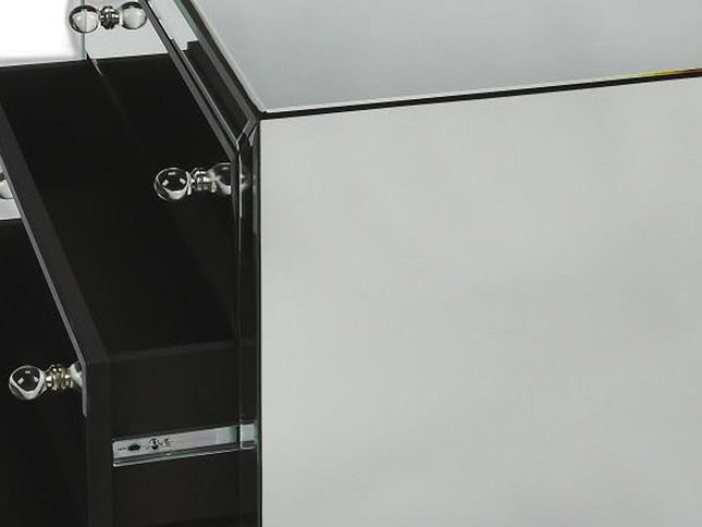 30" Clear Glass Three Drawer Chest