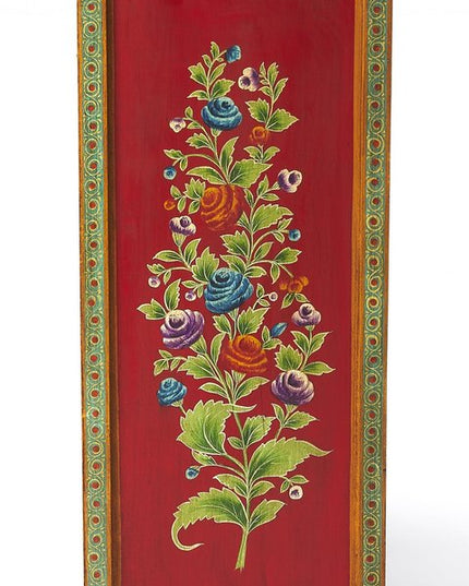 21" Blue and Green Solid Wood Seven Drawer Standard Chest