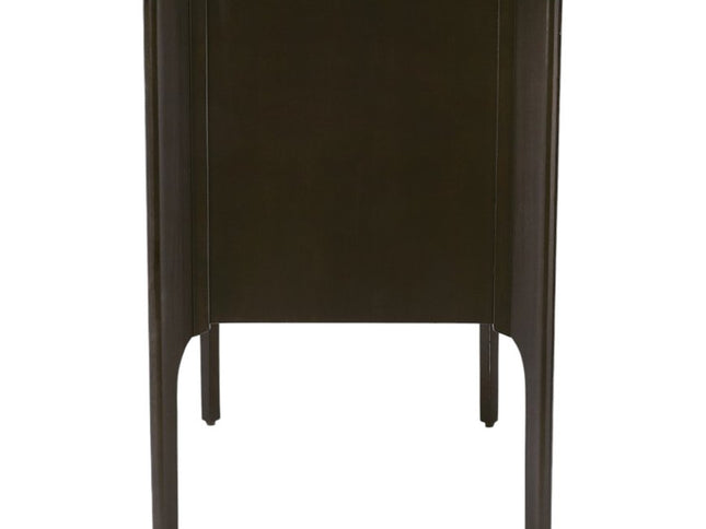 34" Dark Brown Solid Wood Three Drawer Dresser