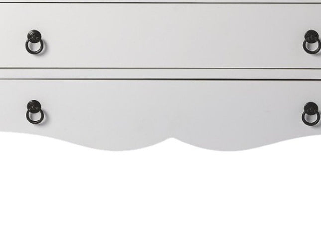 34" White Solid and Manufactured Wood Three Drawer Standard Chest