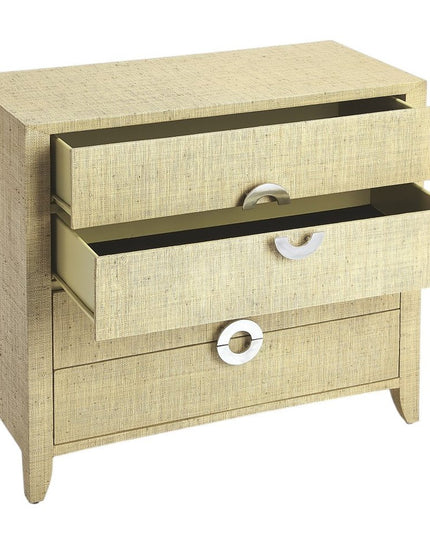 34" Beige Manufactured Wood Four Drawer Chest