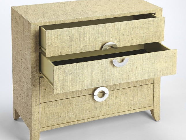 34" Beige Manufactured Wood Four Drawer Chest