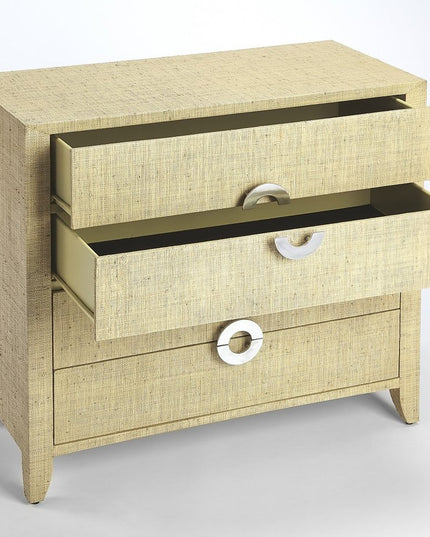 34" Beige Manufactured Wood Four Drawer Chest