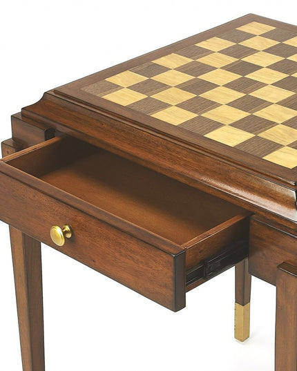 23" Brown Wood Square Coffee Table With Drawer