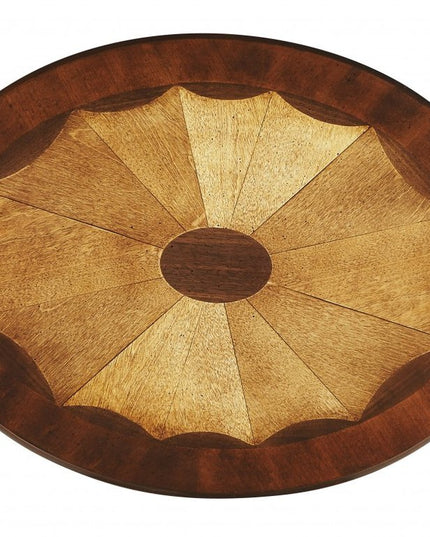 25" Brown Wood Oval Coffee Table With Drawer And Shelf