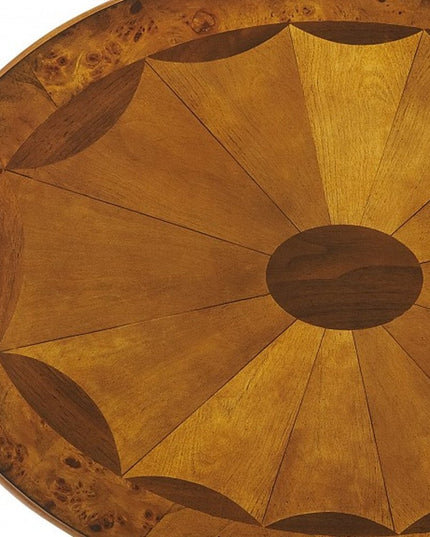 25" Brown Wood Oval Coffee Table With Drawer And Shelf