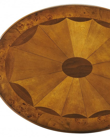 25" Brown Wood Oval Coffee Table With Drawer And Shelf