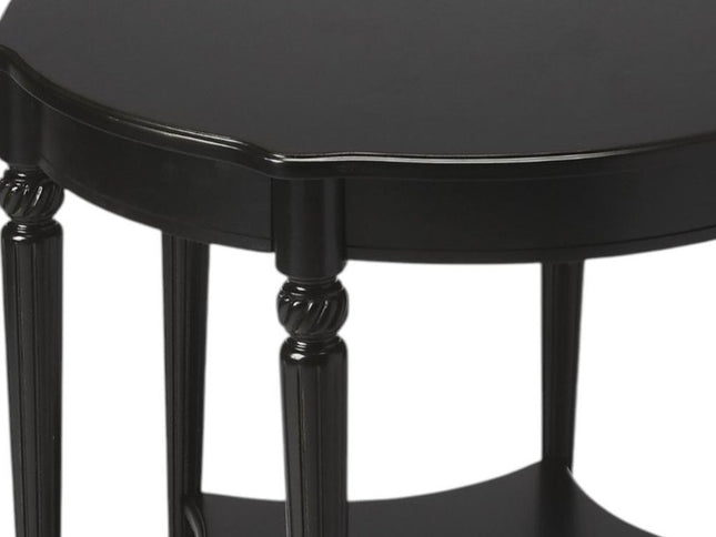 28" Brown Wood Round Coffee Table With Shelf