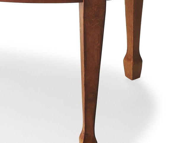 38" Brown Wood Oval Coffee Table