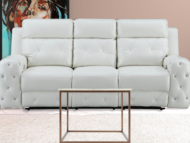 24" White and Copper Genuine Marble and Metal Square Coffee Table