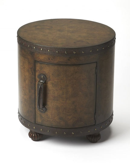 20" Brown Wood Round Coffee Table