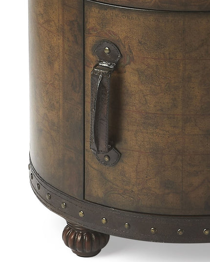 20" Brown Wood Round Coffee Table