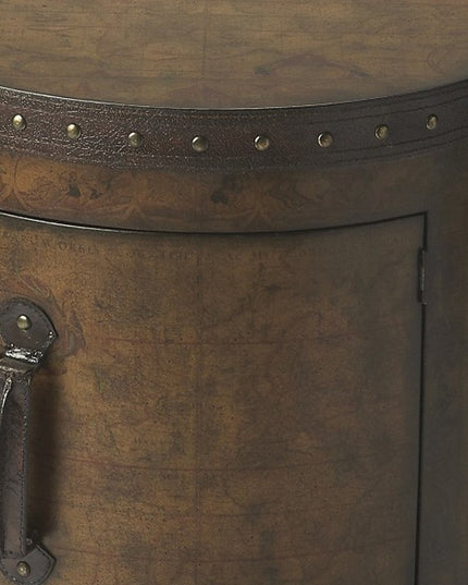 20" Brown Wood Round Coffee Table