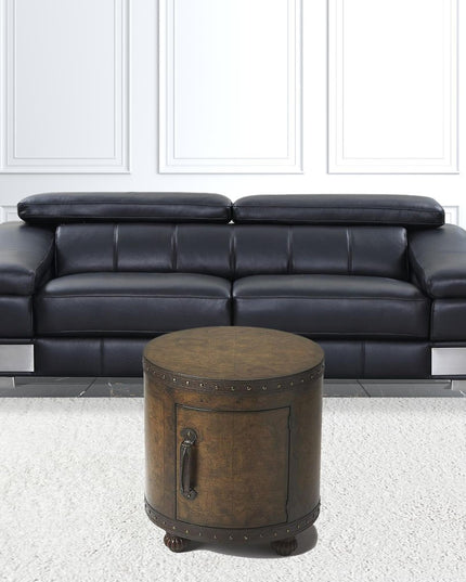 20" Brown Wood Round Coffee Table