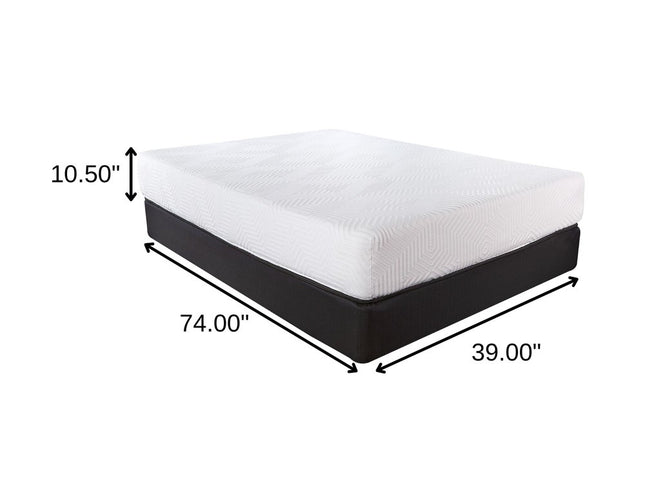 10.5" Hybrid Lux Memory Foam And Wrapped Coil Mattress Twin