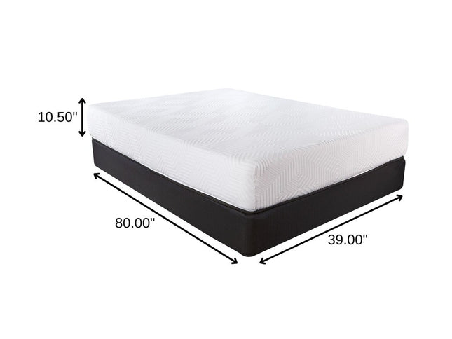 10.5" Hybrid Lux Memory Foam And Wrapped Coil Mattress Twin