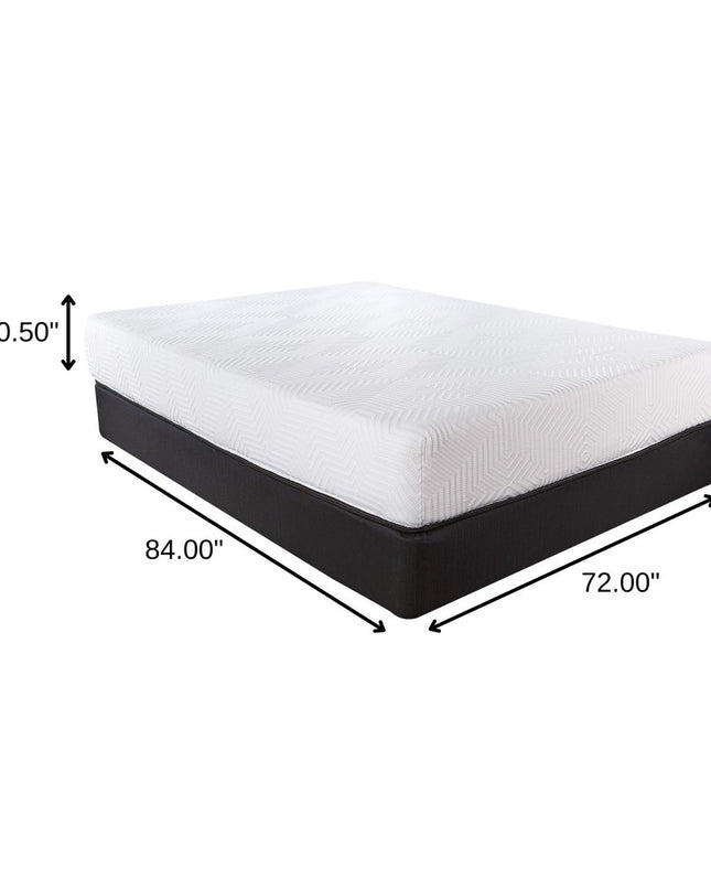 10.5" Hybrid Lux Memory Foam And Wrapped Coil Mattress Twin