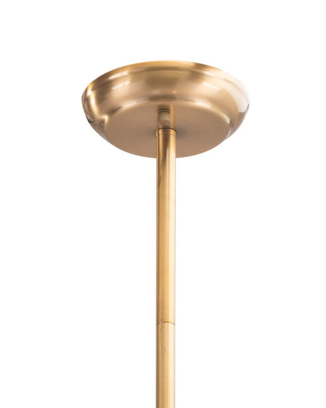 Gold Shaded Two Light Metal Dimmable Ceiling Light With White Shades