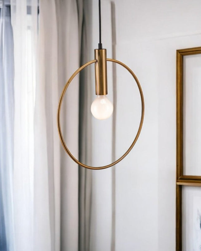 Gold Ring Metal Dimmable Chandelier