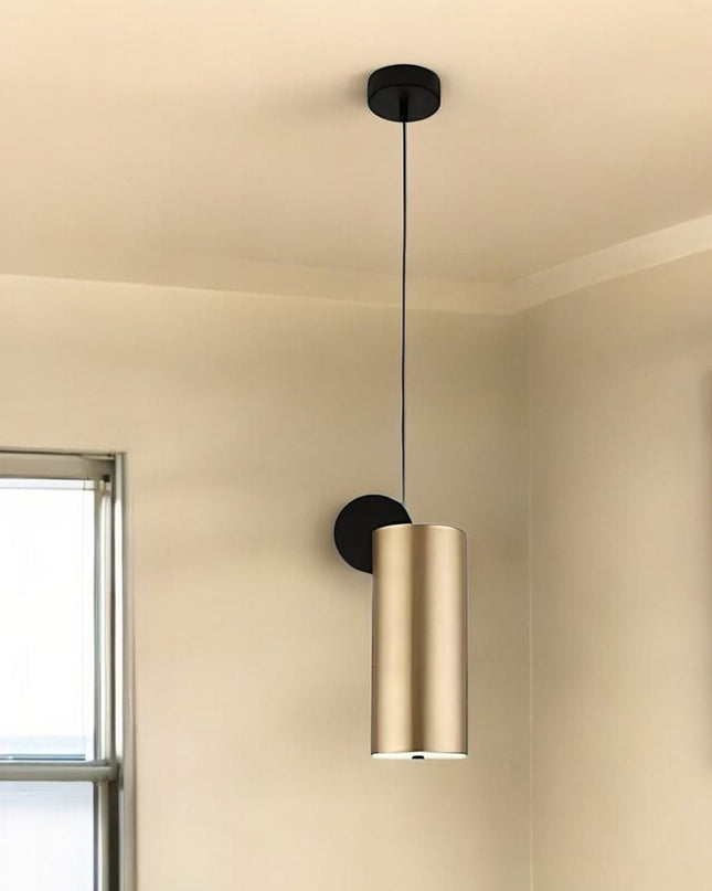 Gold Deco Cylinder Ceiling Lamp