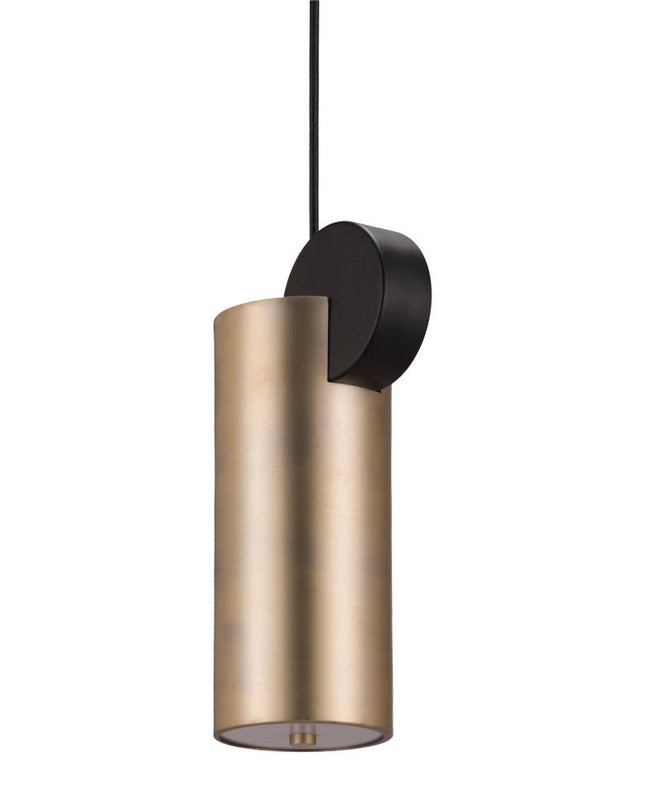 Gold Deco Cylinder Ceiling Lamp