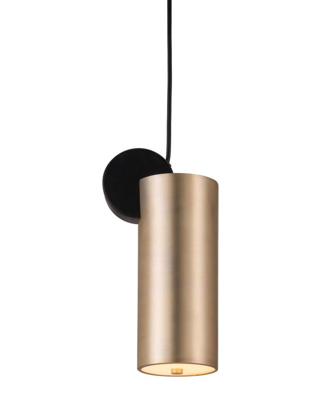 Gold Deco Cylinder Ceiling Lamp