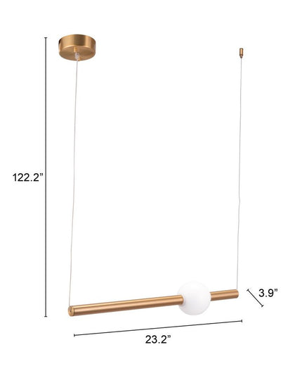 Gold And White Kitchen Island Metal LED Chandelier