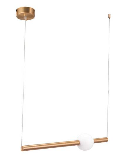 Gold And White Kitchen Island Metal LED Chandelier