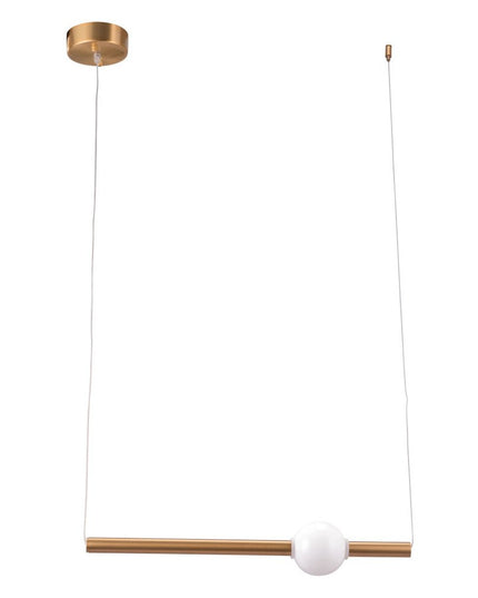 Gold And White Kitchen Island Metal LED Chandelier